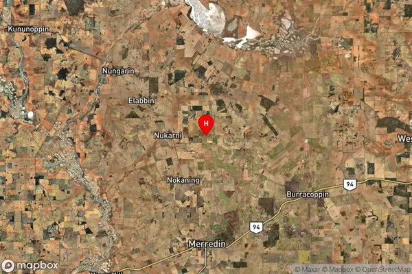 Nukarni,Western Australia Satellite Map