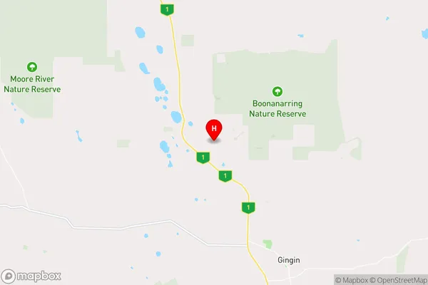 Boonanarring,Western Australia Area Map