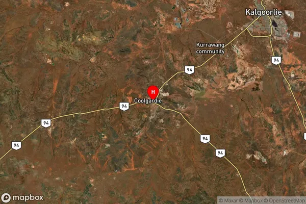 Coolgardie,Western Australia Satellite Map