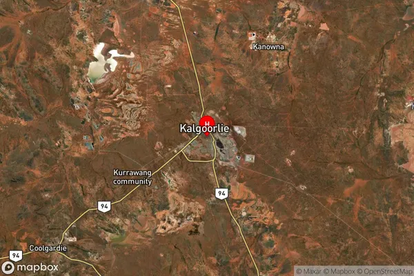 South Kalgoorlie,Western Australia Satellite Map