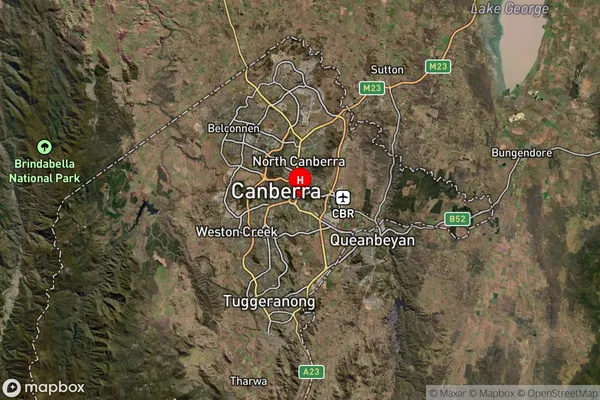 Barton,Australian Capital Territory Satellite Map