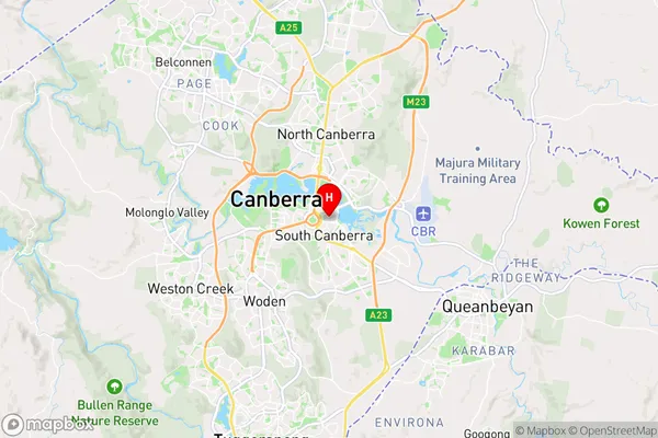 Barton,Australian Capital Territory Area Map