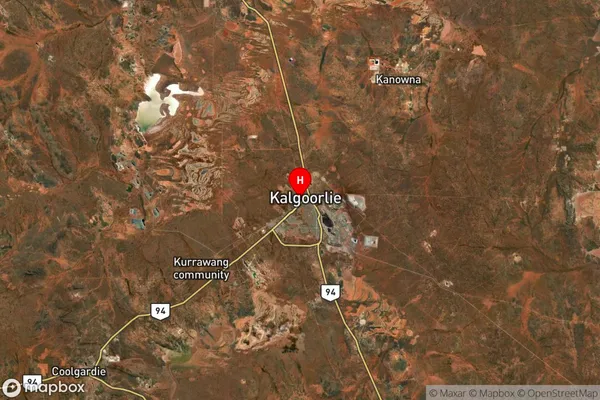 Kalgoorlie,Western Australia Satellite Map