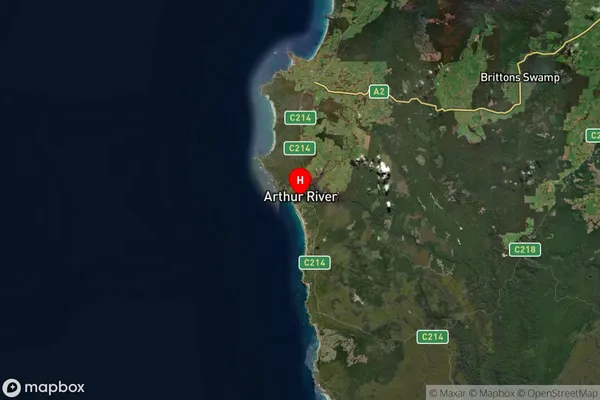 Arthur River,Tasmania Satellite Map