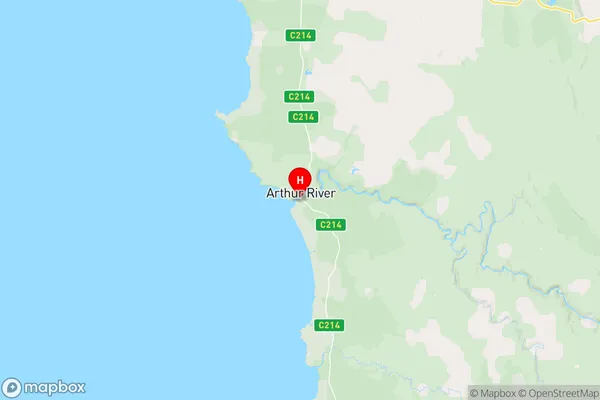 Arthur River,Tasmania Area Map