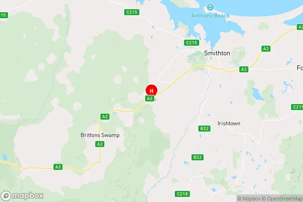 Christmas Hills,Tasmania Area Map