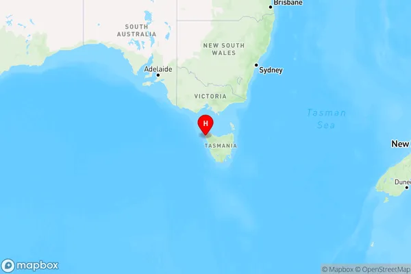 Couta Rocks,Tasmania Region Map