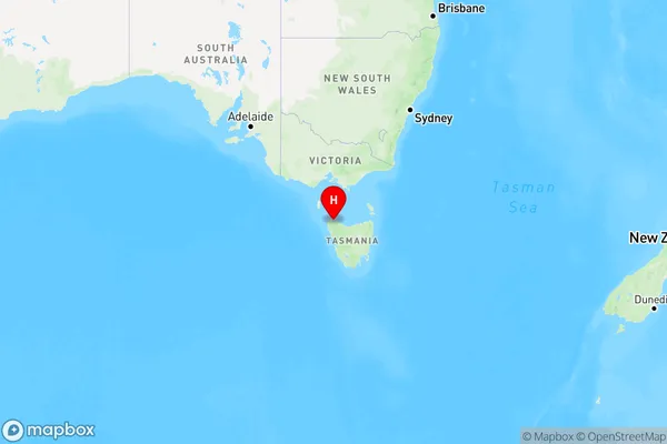 Irishtown,Tasmania Region Map