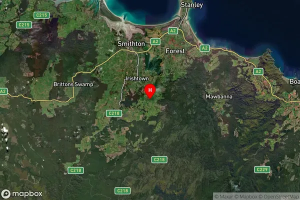 Lileah,Tasmania Satellite Map