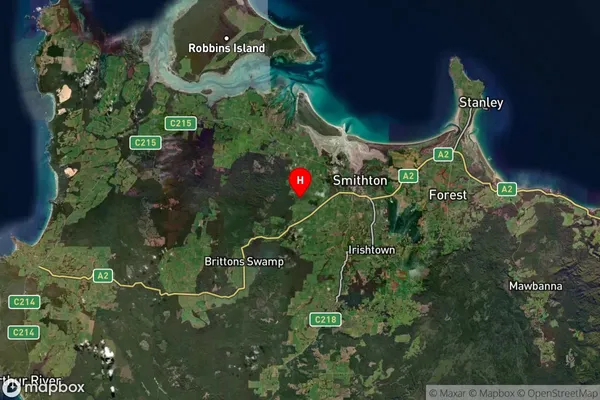 Mella,Tasmania Satellite Map