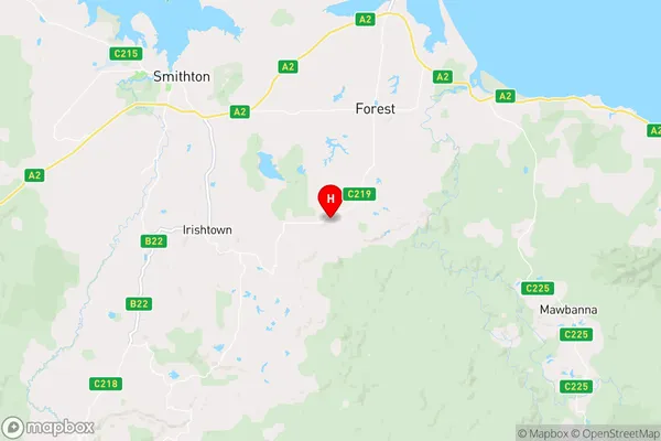 Mengha,Tasmania Area Map