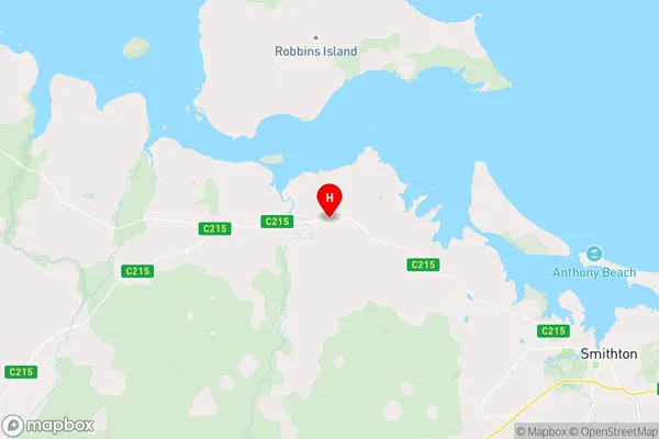 Montagu,Tasmania Area Map