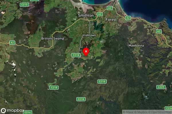 Nabageena,Tasmania Satellite Map