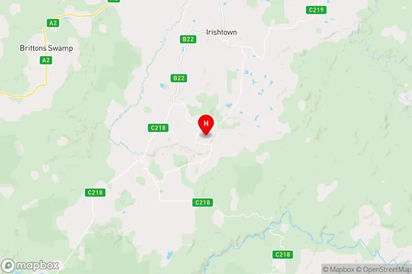 Nabageena,Tasmania Area Map