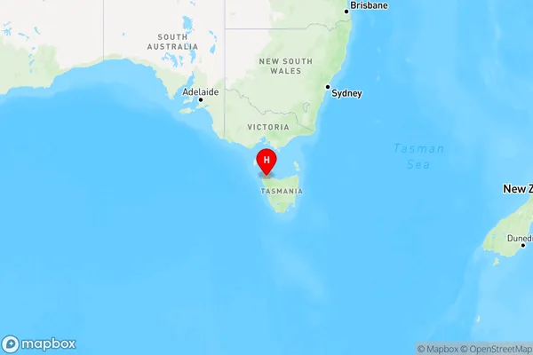 Nabageena,Tasmania Region Map