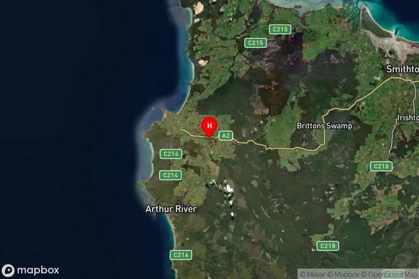 Redpa,Tasmania Satellite Map