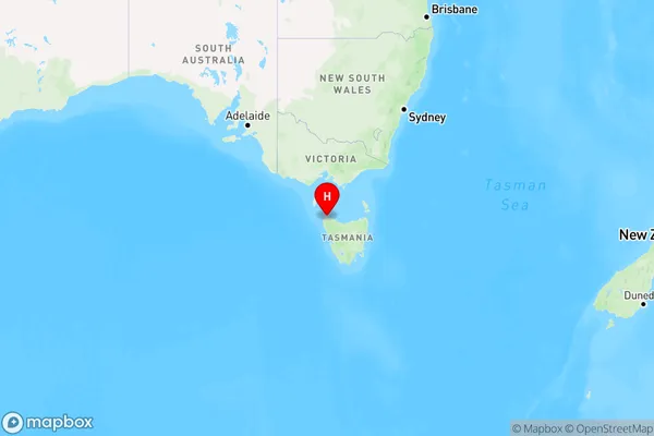 Scopus,Tasmania Region Map