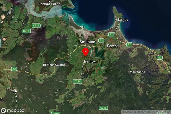 Scotchtown,Tasmania Satellite Map