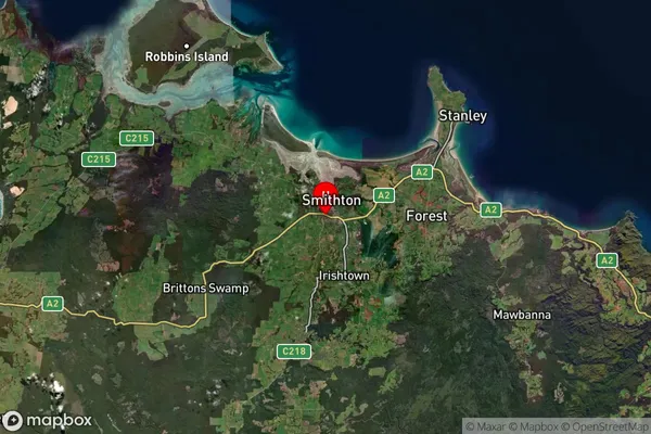 Smithton,Tasmania Satellite Map