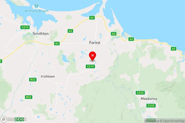 South Forest,Tasmania Area Map