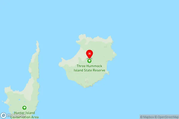 Three Hummock Island,Tasmania Area Map