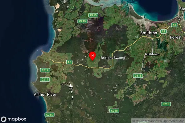 Togari,Tasmania Satellite Map