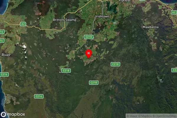 Trowutta,Tasmania Satellite Map