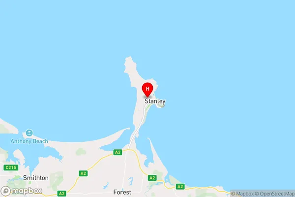 Stanley,Tasmania Area Map