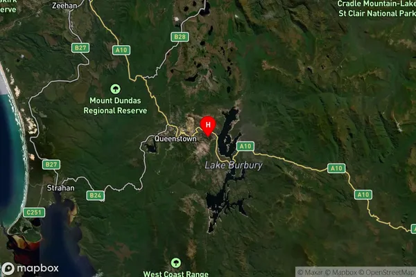 Gormanston,Tasmania Satellite Map