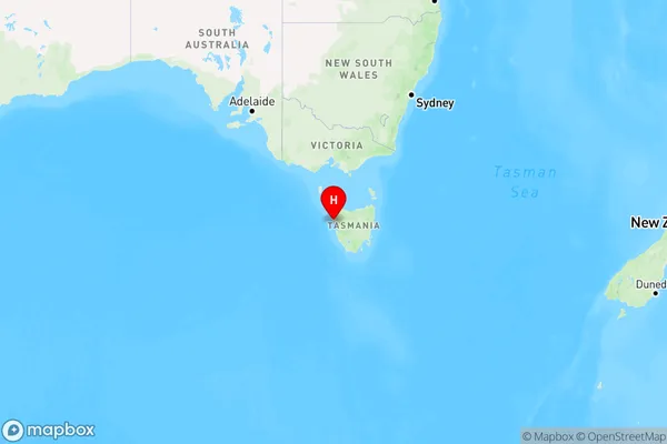 Granville Harbour,Tasmania Region Map