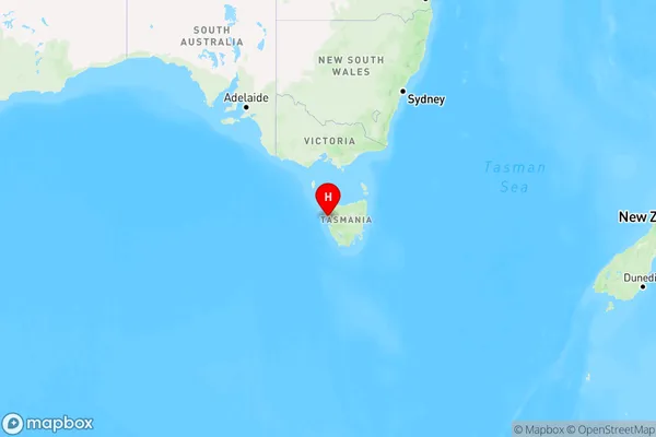 Trial Harbour,Tasmania Region Map