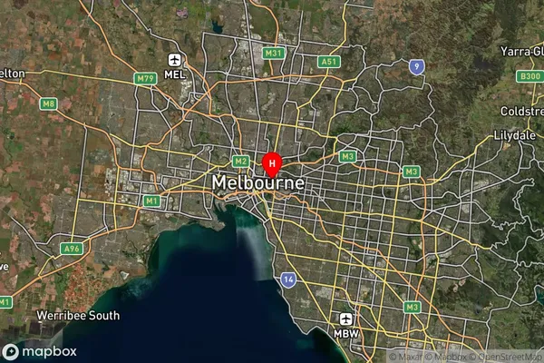 East Melbourne,Victoria Satellite Map