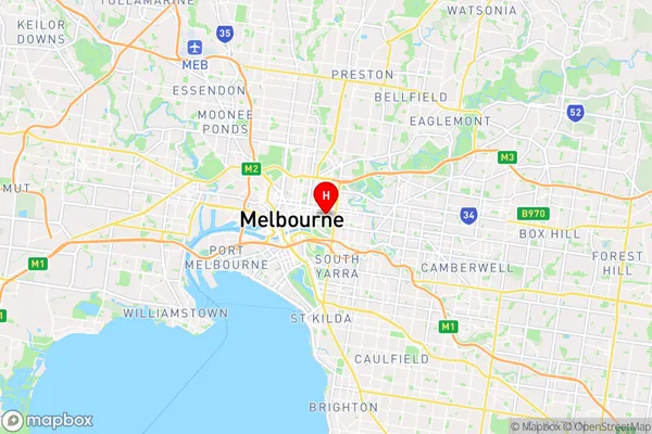 East Melbourne,Victoria Area Map