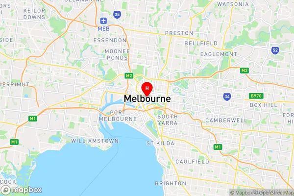 Melbourne,Victoria Area Map