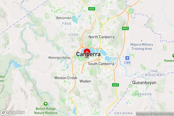 Yarralumla,Australian Capital Territory Area Map