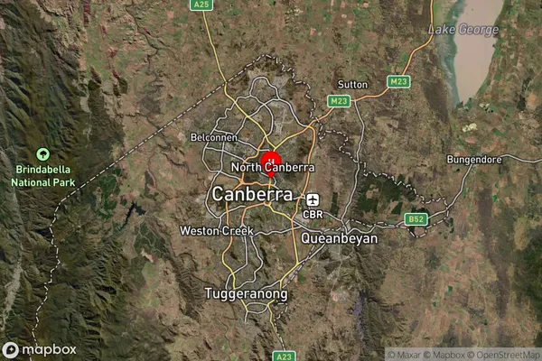 Canberra,Australian Capital Territory Satellite Map