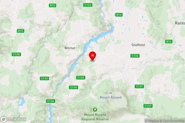 Roland,Tasmania Area Map