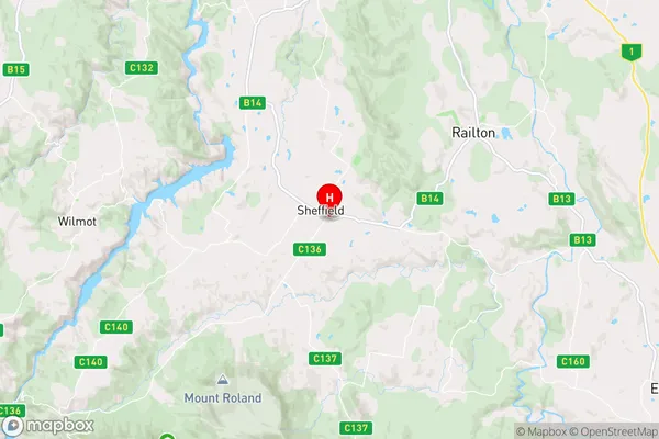 Sheffield,Tasmania Area Map