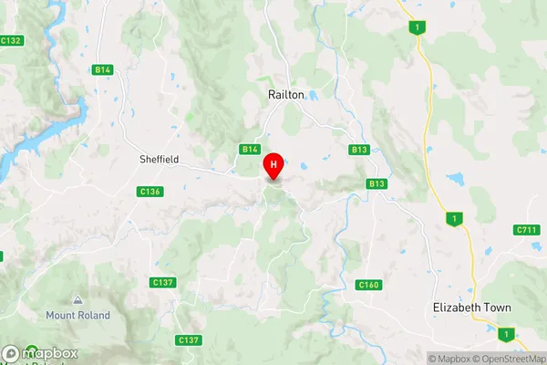 Stoodley,Tasmania Area Map