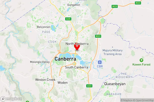 City,Australian Capital Territory Area Map