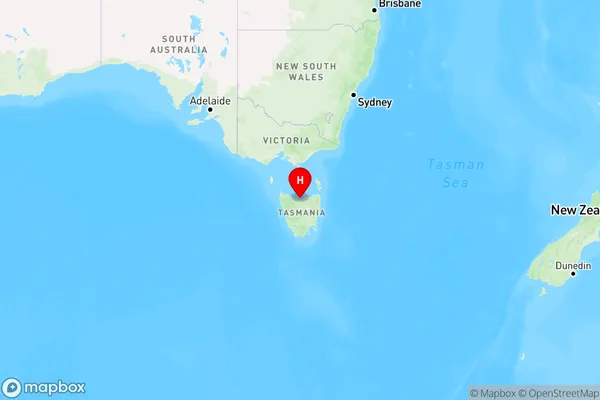 Northdown,Tasmania Region Map