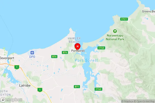 Port Sorell,Tasmania Area Map