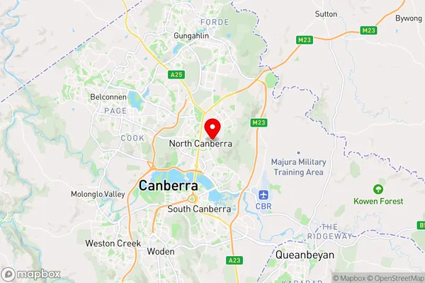 Ainslie,Australian Capital Territory Area Map