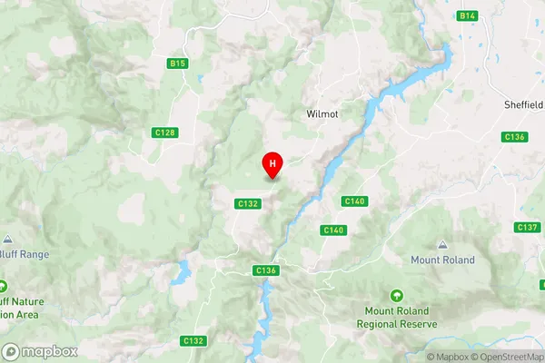 Erriba,Tasmania Area Map