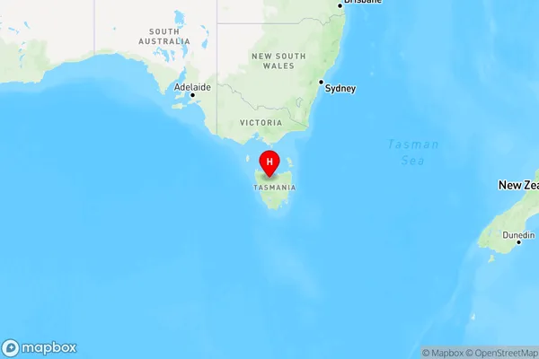 Erriba,Tasmania Region Map