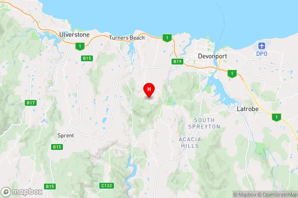 Forthside,Tasmania Area Map