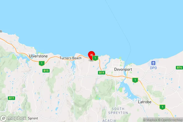 Lillico,Tasmania Area Map