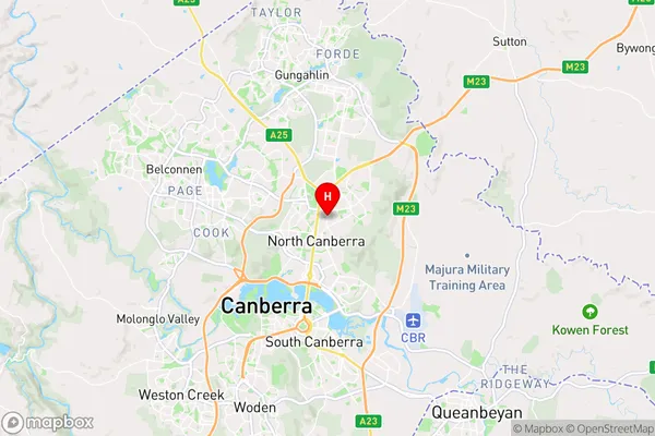 Dickson,Australian Capital Territory Area Map