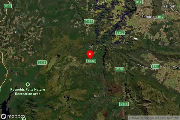 Moina,Tasmania Satellite Map