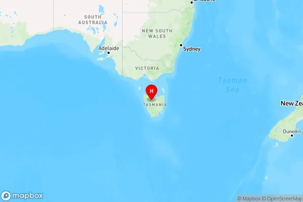 Moina,Tasmania Region Map